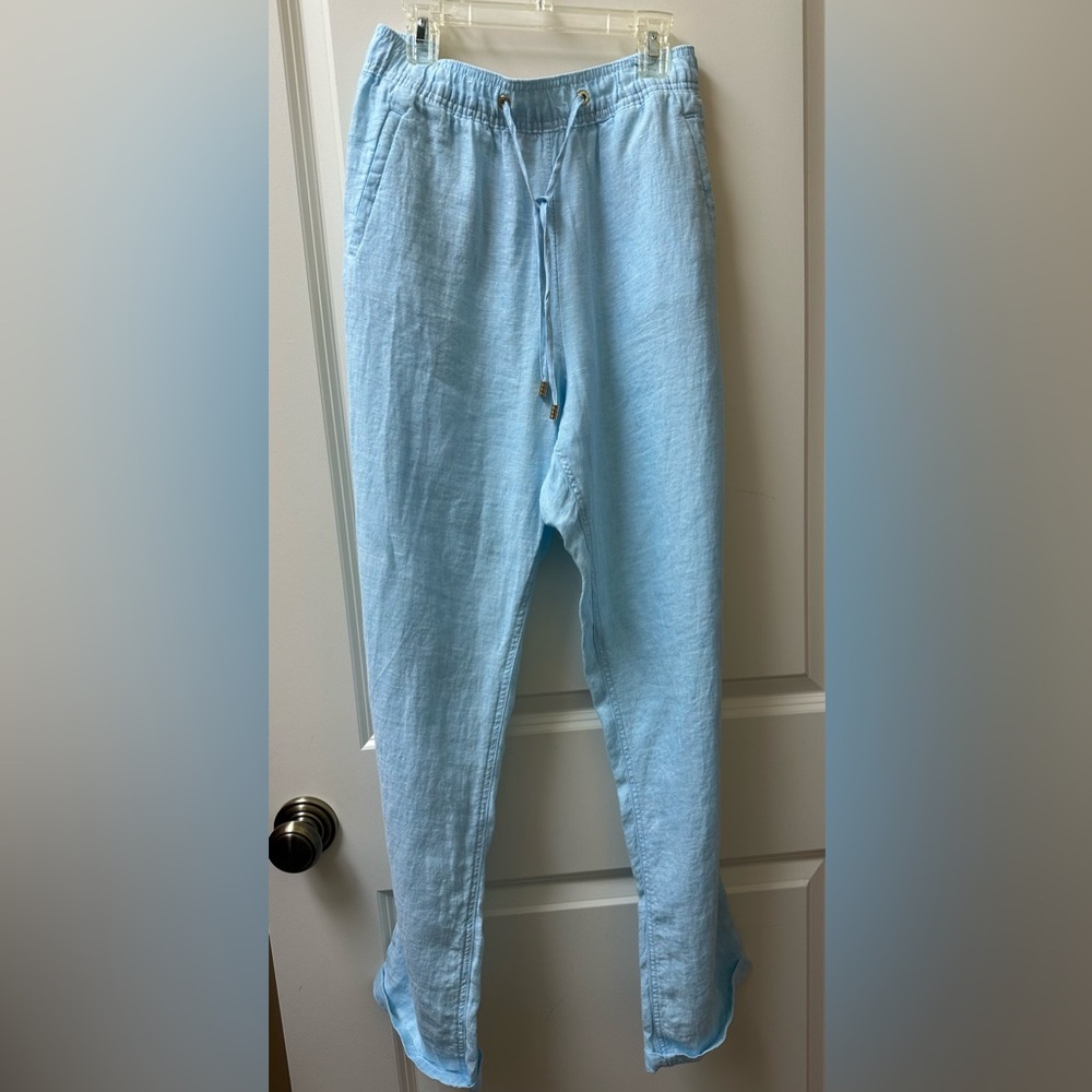 NWT - Lilly Pulitzer Taron Linen, Celestial Blue “Lagoon Linen” Pants - XL